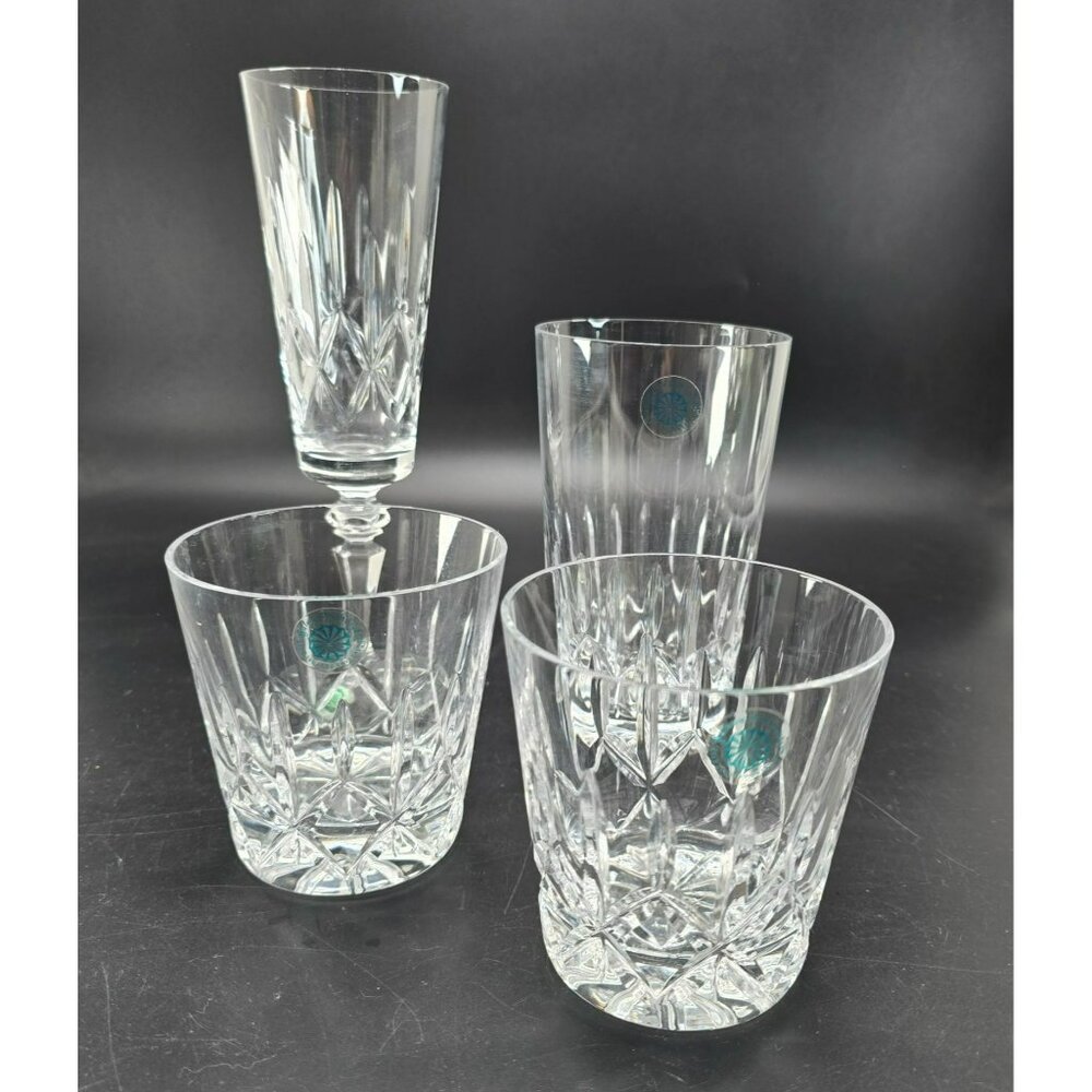 Galway Irish Crystal Assorted Glassware Set Of 4 Champagne High Low Ball DH1372
